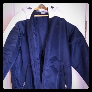 Nike cold weather hooded coat.